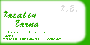 katalin barna business card